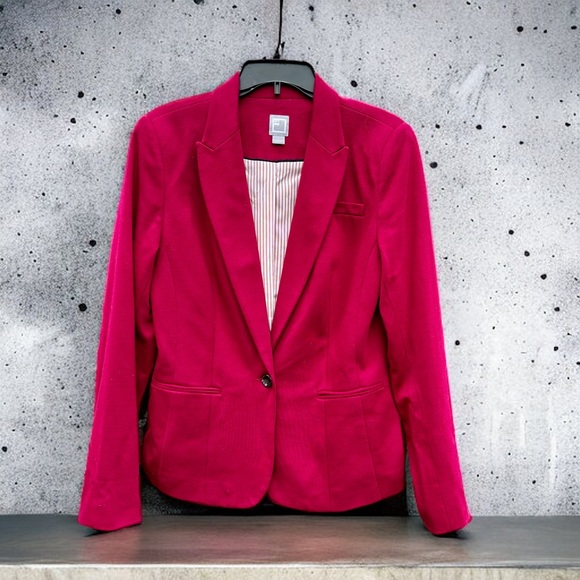 JCPenney Raspberry Blazer Jacket | Size L | - Picture 5 of 14